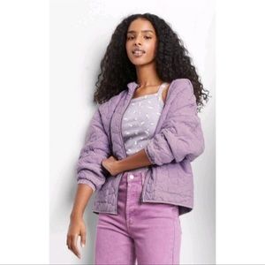 Hooded quilted light purple jacket from Target Size Small